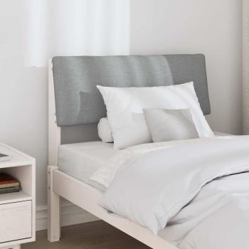 Gepolstertes Kopfteil Hellgrau 80 cm Massives Kiefernholz