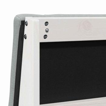 Gepolstertes Kopfteil Hellgrau 80 cm Massives Kiefernholz