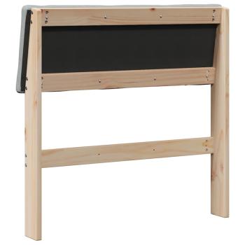 Gepolstertes Kopfteil Hellgrau 75 cm Massives Kiefernholz