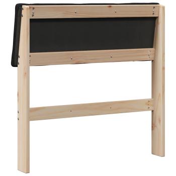 Gepolstertes Kopfteil Schwarz 75 cm Massives Kiefernholz