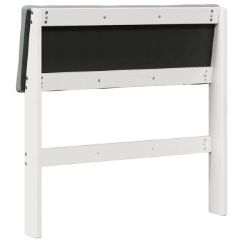 Gepolstertes Kopfteil Hellgrau 75 cm Massives Kiefernholz