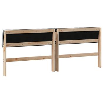 Gepolstertes Kopfteil Hellgrau 200 cm Massives Kiefernholz