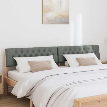 Gepolstertes Kopfteil Dunkelgrau 200 cm Massives Kiefernholz