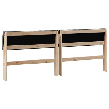 Gepolstertes Kopfteil Dunkelgrau 200 cm Massives Kiefernholz