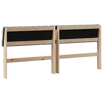 Gepolstertes Kopfteil Dunkelgrau 180 cm Massives Kiefernholz