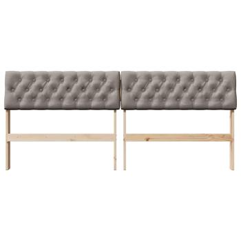 Gepolstertes Kopfteil Taupe 180 cm Massives Kiefernholz