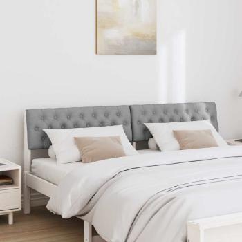 Gepolstertes Kopfteil Hellgrau 180 cm Massives Kiefernholz