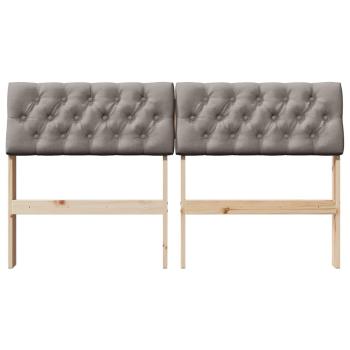 Gepolstertes Kopfteil Taupe 160 cm Massives Kiefernholz