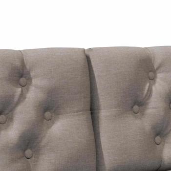 Gepolstertes Kopfteil Taupe 150 cm Massives Kiefernholz
