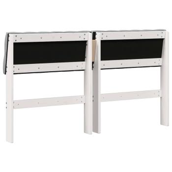 Gepolstertes Kopfteil Hellgrau 150 cm Massives Kiefernholz