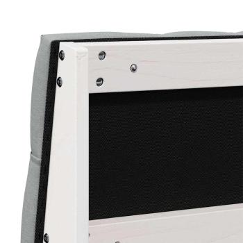 Gepolstertes Kopfteil Hellgrau 150 cm Massives Kiefernholz