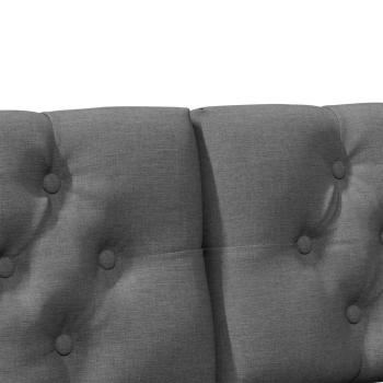 Gepolstertes Kopfteil Dunkelgrau 120 cm Massives Kiefernholz