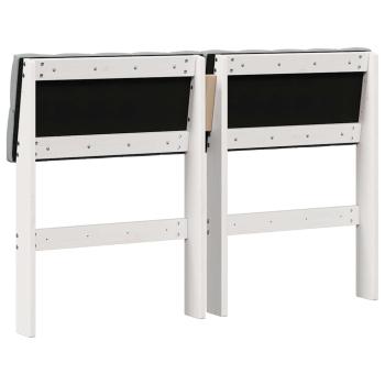 Gepolstertes Kopfteil Hellgrau 120 cm Massives Kiefernholz