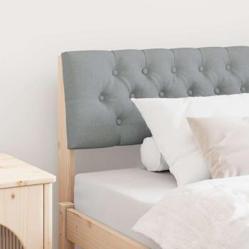 ARDEBO.de - Gepolstertes Kopfteil Hellgrau 100 cm Massives Kiefernholz