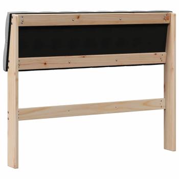 Gepolstertes Kopfteil Hellgrau 100 cm Massives Kiefernholz