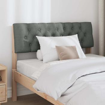 Gepolstertes Kopfteil Dunkelgrau 100 cm Massives Kiefernholz