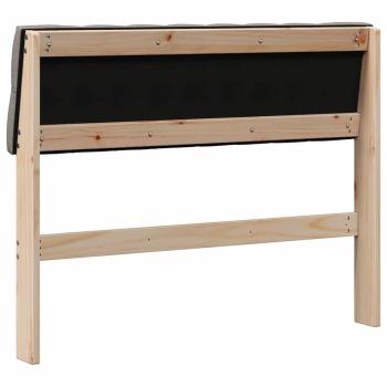 Gepolstertes Kopfteil Taupe 100 cm Massives Kiefernholz