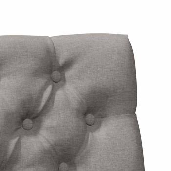 Gepolstertes Kopfteil Taupe 100 cm Massives Kiefernholz