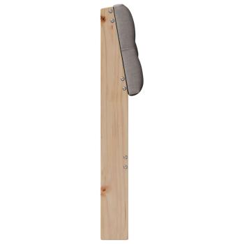 Gepolstertes Kopfteil Taupe 90 cm Massives Kiefernholz