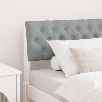 ARDEBO.de - Gepolstertes Kopfteil Hellgrau 90 cm Massives Kiefernholz