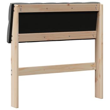 Gepolstertes Kopfteil Dunkelgrau 80 cm Massives Kiefernholz