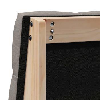 Gepolstertes Kopfteil Taupe 80 cm Massives Kiefernholz