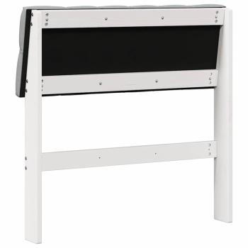 Gepolstertes Kopfteil Hellgrau 75 cm Massives Kiefernholz