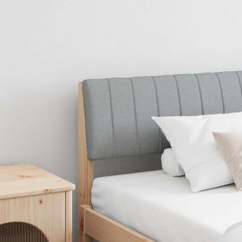 ARDEBO.de - Gepolstertes Kopfteil Hellgrau 200 cm Massives Kiefernholz