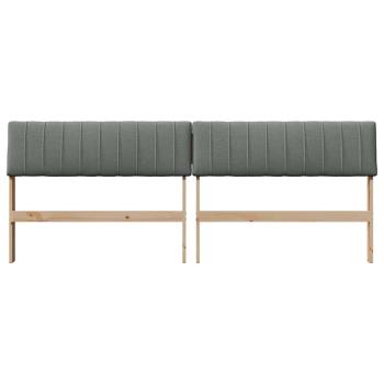 Gepolstertes Kopfteil Dunkelgrau 200 cm Massives Kiefernholz