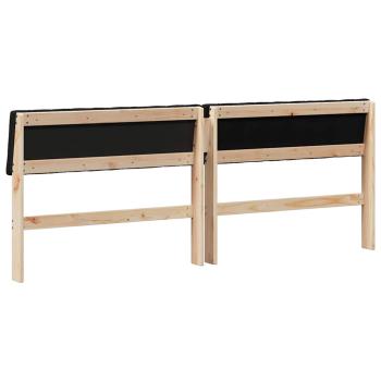 Gepolstertes Kopfteil Schwarz 200 cm Massives Kiefernholz