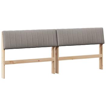 Gepolstertes Kopfteil Taupe 200 cm Massives Kiefernholz
