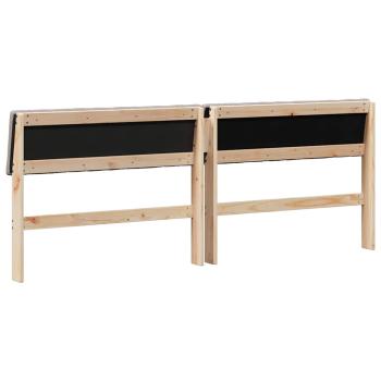 Gepolstertes Kopfteil Taupe 200 cm Massives Kiefernholz