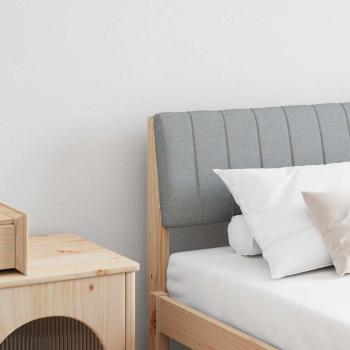 ARDEBO.de - Gepolstertes Kopfteil Hellgrau 180 cm Massives Kiefernholz