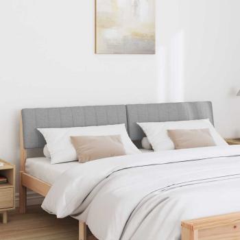 Gepolstertes Kopfteil Hellgrau 180 cm Massives Kiefernholz