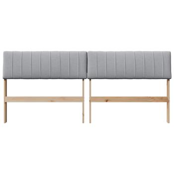 Gepolstertes Kopfteil Hellgrau 180 cm Massives Kiefernholz