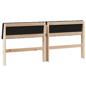 Gepolstertes Kopfteil Schwarz 180 cm Massives Kiefernholz