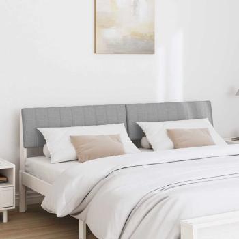 Gepolstertes Kopfteil Hellgrau 180 cm Massives Kiefernholz