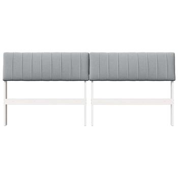 Gepolstertes Kopfteil Hellgrau 180 cm Massives Kiefernholz