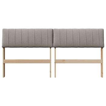 Gepolstertes Kopfteil Taupe 160 cm Massives Kiefernholz