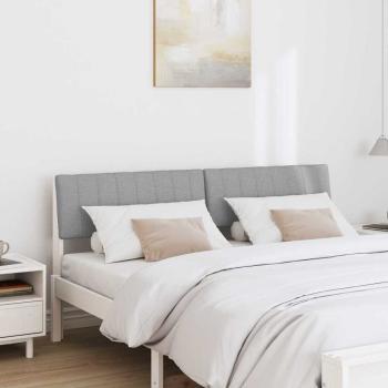 Gepolstertes Kopfteil Hellgrau 160 cm Massives Kiefernholz