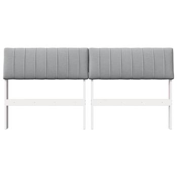 Gepolstertes Kopfteil Hellgrau 160 cm Massives Kiefernholz