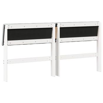 Gepolstertes Kopfteil Hellgrau 160 cm Massives Kiefernholz