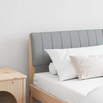 ARDEBO.de - Gepolstertes Kopfteil Hellgrau 150 cm Massives Kiefernholz