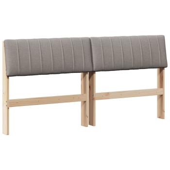 Gepolstertes Kopfteil Taupe 150 cm Massives Kiefernholz