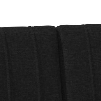 Gepolstertes Kopfteil Schwarz 140 cm Massives Kiefernholz