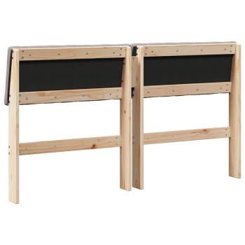 Gepolstertes Kopfteil Taupe 140 cm Massives Kiefernholz