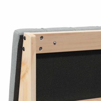 Gepolstertes Kopfteil Hellgrau 135 cm Massives Kiefernholz