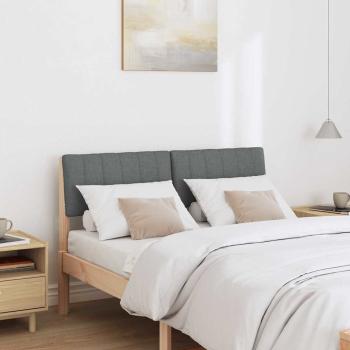 Gepolstertes Kopfteil Dunkelgrau 120 cm Massives Kiefernholz