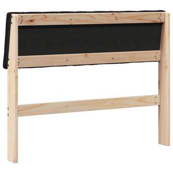 Gepolstertes Kopfteil Schwarz 100 cm Massives Kiefernholz