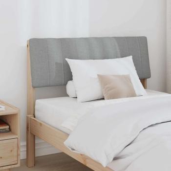 Gepolstertes Kopfteil Hellgrau 90 cm Massives Kiefernholz